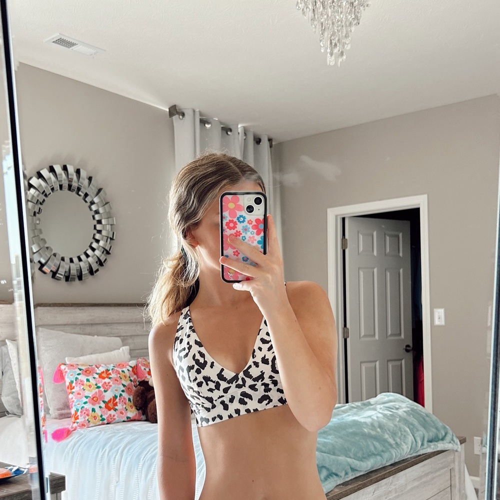 aerie cheetah print bikini top